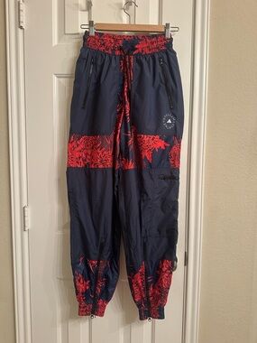 Adidas x Stella McCartney Navy and Red Floral Track Jogger Pants